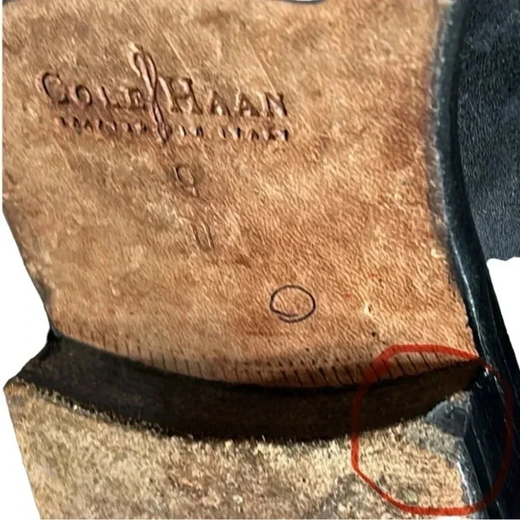 Cole Haan men shoes ,Studio,size 9D .crafted in Italy,leather,black,lace up - Picture 11 of 13